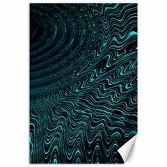 Wave Circle Ring Water Canvas 24  X 36  by Simbadda