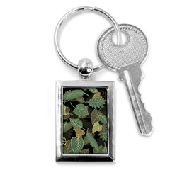 Autumn Fallen Leaves Dried Leaves Key Chain (rectangle) by Simbadda