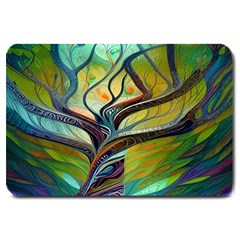 Tree Magical Colorful Abstract Metaphysical Large Doormat by Simbadda