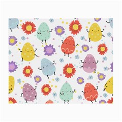 Easter Seamless Pattern With Cute Eggs Flowers Small Glasses Cloth by Simbadda