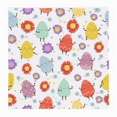 Easter Seamless Pattern With Cute Eggs Flowers Medium Glasses Cloth (2 Sides) by Simbadda