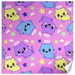 Seamless Pattern With Cute Kawaii Kittens Canvas 20  X 20  by Simbadda