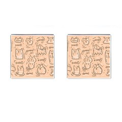 Cat Background Cufflinks (square) by Simbadda