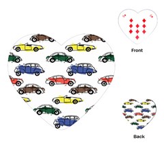 Cars Pattern Playing Cards Single Design (heart) by Simbadda