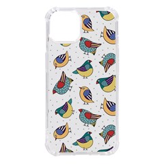 Seamless-pattern-with-hand-drawn-bird-black Iphone 14 Tpu Uv Print Case