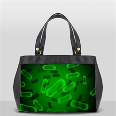 Green-rod-shaped-bacteria Oversize Office Handbag by Simbadda