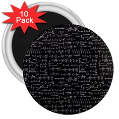 Math-equations-formulas-pattern 3  Magnets (10 Pack)  by Simbadda