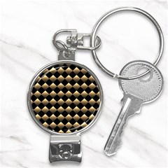 Golden-chess-board-background Nail Clippers Key Chain by Simbadda