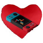 Gaming Console Video Large 19  Premium Flano Heart Shape Cushions Front