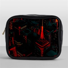 A Dark City Vector Mini Toiletries Bag (one Side) by Proyonanggan