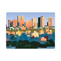 City Buildings Urban Dawn Premium Plush Fleece Blanket (mini) by Bangk1t