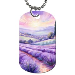 Lavender Flower Tree Dog Tag (one Side) by Ravend