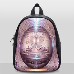 Cosmic Egg Sacred Geometry Art School Bag (small) by Grandong