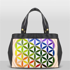 Mandala Rainbow Colorful Oversize Office Handbag (2 Sides) by Grandong