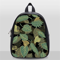 Autumn Fallen Leaves Dried Leaves School Bag (small) by Grandong