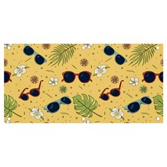 Seamless Pattern Of Sunglasses Tropical Leaves And Flower Banner And Sign 4  X 2  by Grandong