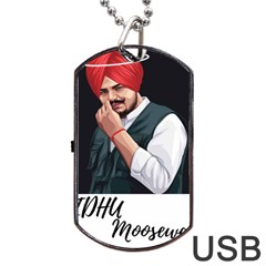 Moosewala Dog Tag Usb Flash (two Sides) by Mayank