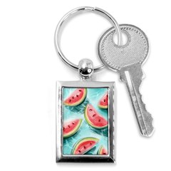 Watermelon Fruit Juicy Summer Heat Key Chain (rectangle) by uniart180623