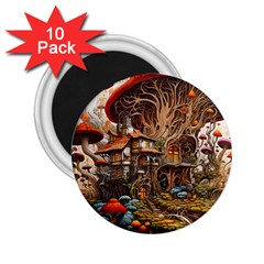 House Mushrooms 2 25  Magnets (10 Pack)  by pakminggu