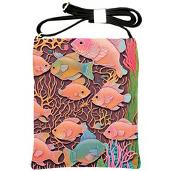 Tropical Fish Shoulder Sling Bag by uniart180623