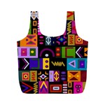 Abstract A Colorful Modern Illustration--- Full Print Recycle Bag (M) Front