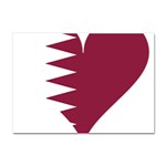 Heart-love-flag-qatar Crystal Sticker (A4) Front