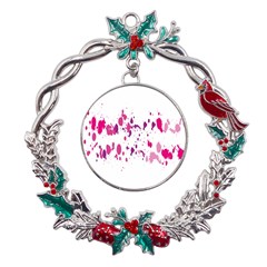 Blot-01  Metal X mas Wreath Holly Leaf Ornament