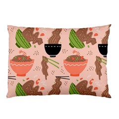 Japanese Street Food Soba Noodle In Bowl Pattern Pillow Case by Bedest