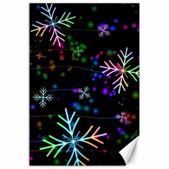 Snowflakes Snow Winter Christmas Canvas 20  X 30  by Bedest