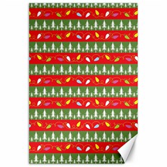 Christmas-papers-red-and-green Canvas 20  X 30  by Bedest