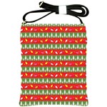 Christmas-papers-red-and-green Shoulder Sling Bag Front