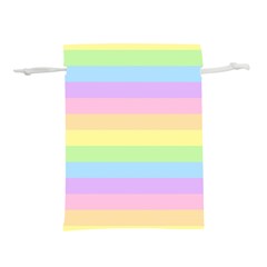 Cute Pastel Rainbow Striped Pattern Lightweight Drawstring Pouch (m) by pakminggu