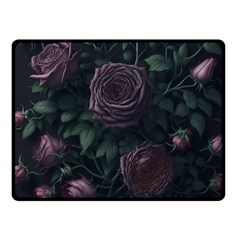 Rose Flower Plant Fleece Blanket (small) by pakminggu