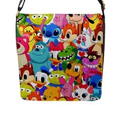 Illustration Cartoon Character Animal Cute Flap Closure Messenger Bag (l) by Cowasu