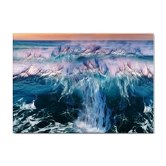 Sea-waves-ocean-water-beach-surf Sticker A4 (10 Pack) by Cowasu