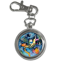 Cartoon Parody  Art Starry Night Van Gogh Key Chain Watches by Sarkoni