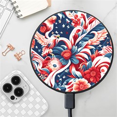 America Pattern Wireless Fast Charger(black) by Valentinaart