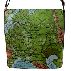 Map Earth World Russia Europe Flap Closure Messenger Bag (s) by Bangk1t