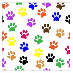 Pawprints-paw-prints-paw-animal Square Satin Scarf (36  X 36 ) by Ravend