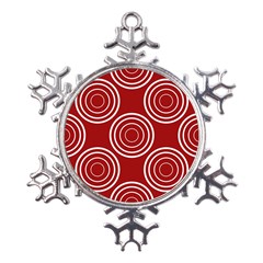 Background-red Metal Large Snowflake Ornament