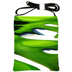 Golf Course Par Green Shoulder Sling Bag by Sarkoni