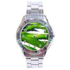 Golf Course Par Green Stainless Steel Analogue Watch by Sarkoni