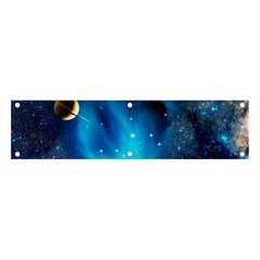 3d Universe Space Star Planet Banner And Sign 4  X 1  by Grandong