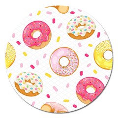 Vector Donut Seamless Pattern Magnet 5  (round) by Grandong