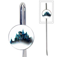 Blue Castle Halloween Horror Haunted House Book Mark by Sarkoni