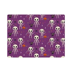 Skull Halloween Pattern Premium Plush Fleece Blanket (mini) by Ndabl3x