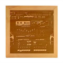 Daft Punk Boombox Wood Photo Frame Cube by Sarkoni