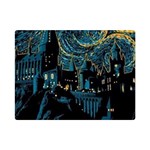 Hogwarts Starry Night Van Gogh Premium Plush Fleece Blanket (Mini) 35 x27  Blanket Front