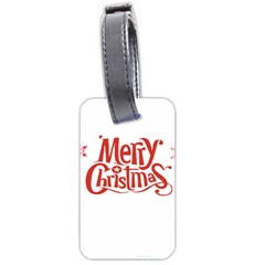 Merry Christmas Luggage Tag (two Sides) by designerey