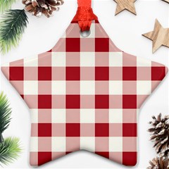 Gingham - 4096x4096px - 300dpi14 Star Ornament (two Sides) by EvgeniaEsenina